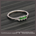 Sun Green Color Icy Jadeite Engagement Ring